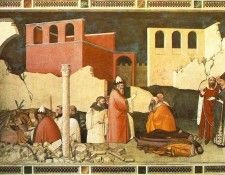 Maso di Banco Pope St Sylvesters miracle, ca 1340, Cappella.   