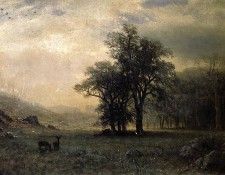 Bierstadt Albert Deer in a Landscape. , 