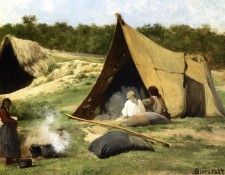 Bierstadt Albert Indian Camp. , 