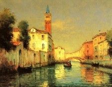 Bouvard Noel On A Venetian Canal. , 