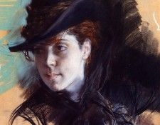 Girl in a Black Hat 1890. Boldini, 