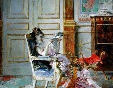 Girl Reading in a Salon 1876. Boldini, 