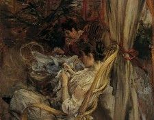 Due Donne Intente a Cucire. Boldini, 