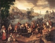 BEUCKELAER Joachim The Flight Into Egypt. Beuckelaer 