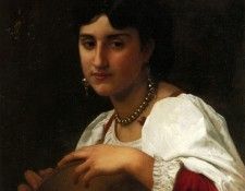 Bouguereau William L- italienne au tambourin. ,  