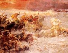 Bridgman Frederick Arthur Pharaoh s Army Engulfed By The Red Sea. ,  