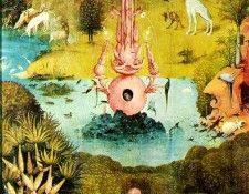 Bosch Lustarnas tradgard Left wing, Paradise (Garden of Ede. , 