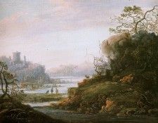 Blommaert Abraham Riverlandscape Sun. Blommaert, 