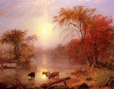 Bierstadt Albert Indian Summer Hudson River. , 