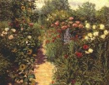 breck garden at giverny (in monets garden) c1887. , 