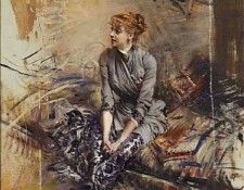 Portrait Of Madame Gabrielle Rejane. Boldini, 