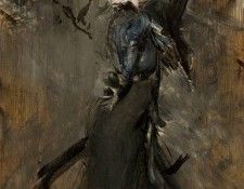 Lady Wearing a Straw Bonnet Morning Promenade 1902 05. Boldini, 