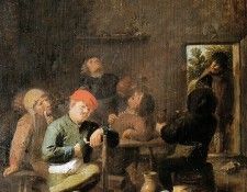 Brouwer Adriaen The village inn Sun. , 