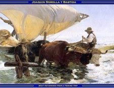 PO Vp S2 39 Bastida-Boat returning from a fishing trip. Bastida,  Sorolla Y
