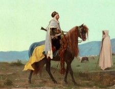 Boulanger Gustave Clarence Rudolphe An Arab Horseman.    