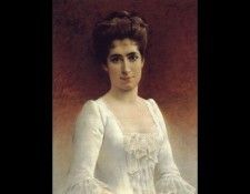 A Portrait of a Young Lady in a White Dress. Berndtson 