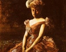 Beers Jan Van Portrait Of A Lady In A Pink Dress. ,  