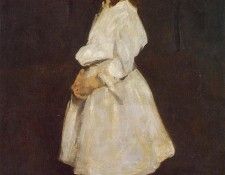 Bellows George Wesley Little Girl in White aka Queenie Barnett. ,  