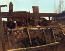 Bierstadt Albert Wharf Scene. , 