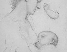 Brown Ford Madox The Young Mother sheet of studies. ,  