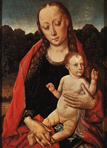Bouts,D. The Virgin and Child, panel painting, Musee Royal d. , Dieric