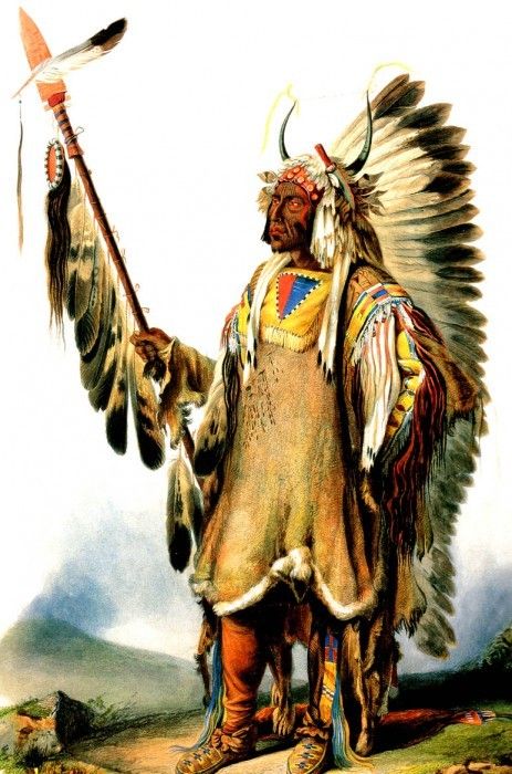 Kb 0020 Mato-Tope Mandan Chief KarlBodmer, 1833 sqs. , 