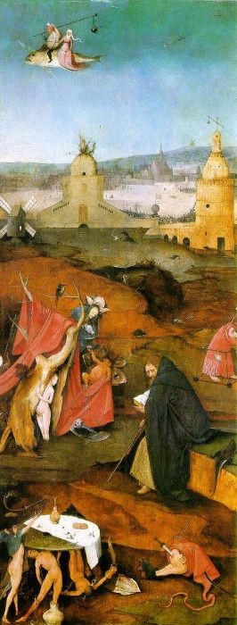 Temptation of St Anthony right wing of the triptych WGA. , 