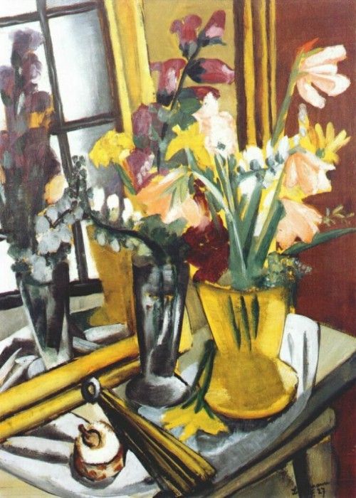 beckmann floral still life with mirror 1927. , 