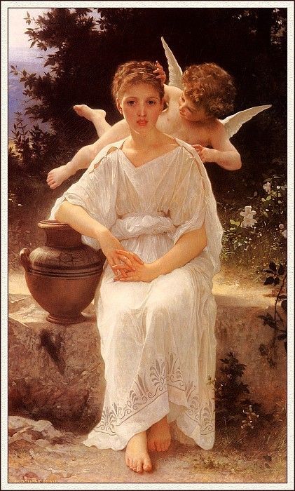 bs- Adolphe William Bouguereau- Young Love. ,  