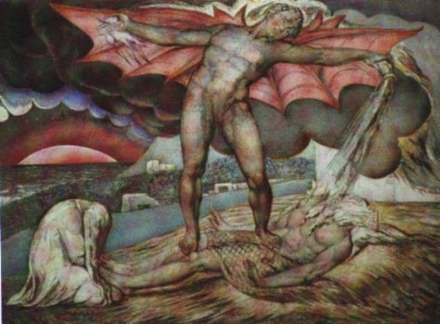 blake.satan-inflicting-boils-on-job. , 