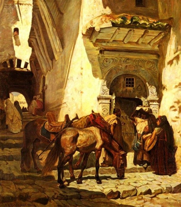 Bridgeman Frederick Arthur Near The Kasbah. ,  