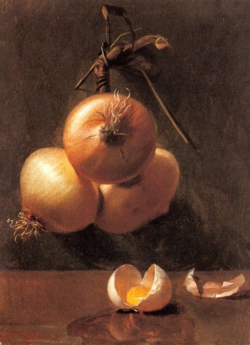 Bache Berta A Still Life With Onions And A Cracked Egg. , 