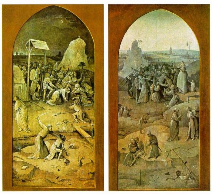 Temptation of St. Anthony, outer wings of the triptych. , 