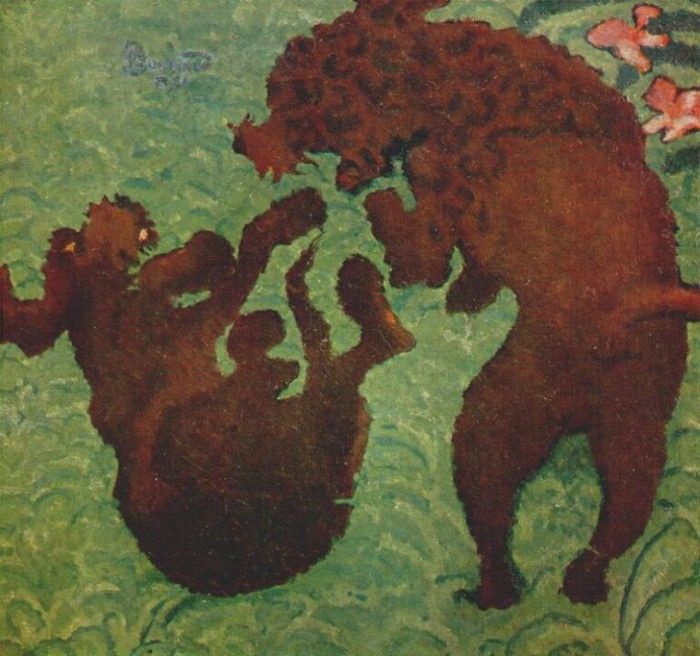 bonnard two dogs 1891. , 