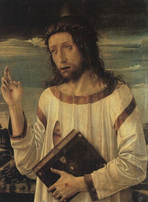 BELLINI,G. CHRISTS BLESSING, 1460, LOUVRE. , 