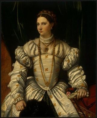 Moretto da Brescia Portrait of a Lady in White, c. 1540, 1(1. ,  