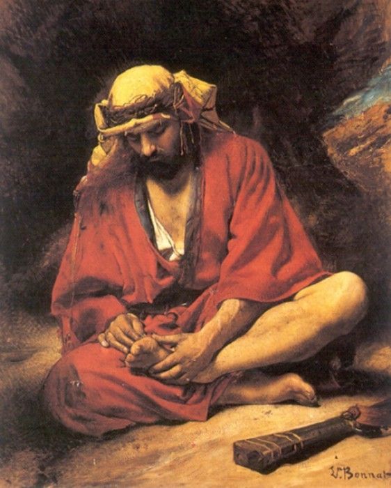 Bonnat Leon An Arab Removing a Thorn from His Foot. , 