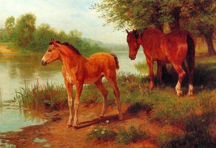 Basil Bradley - A Mare and Her Foal, De. , 