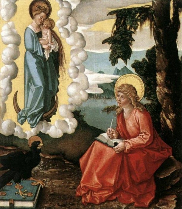 BALDUNG GRIEN Hans St John At Patmos.  Grien, 