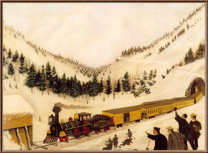 Becker-SnowShedsOnTheCentralPacificRailroadInTheSierra-sj. 