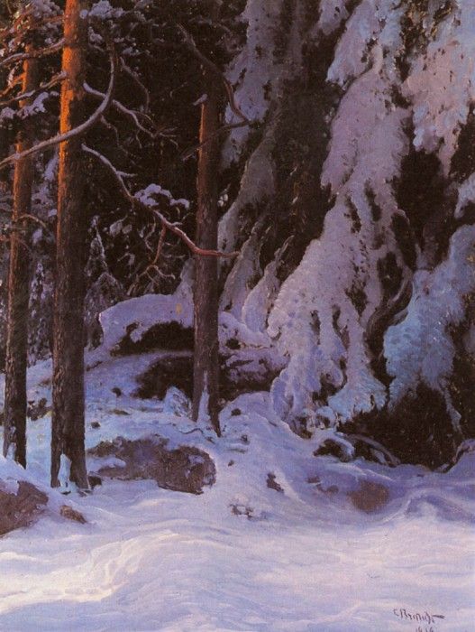 Brandt Carl A Snow Covered Forest. , 