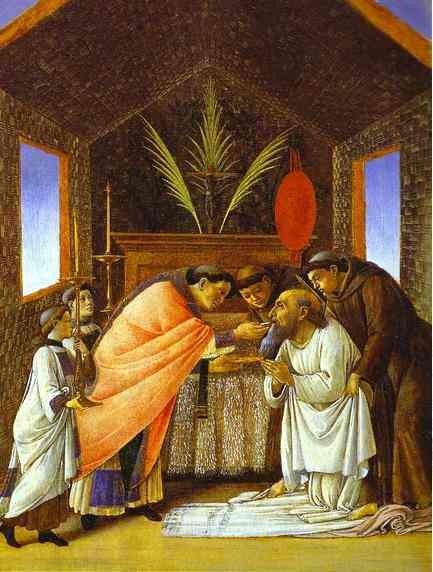 Alessandro Botticelli - Last Communion of St. Jerome. , Alessandro