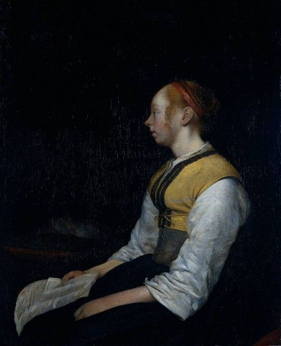 Borch II Gerard ter Girl in Peasant Costume. Probably Gesina the Painter-s Half Sister. Borch,  