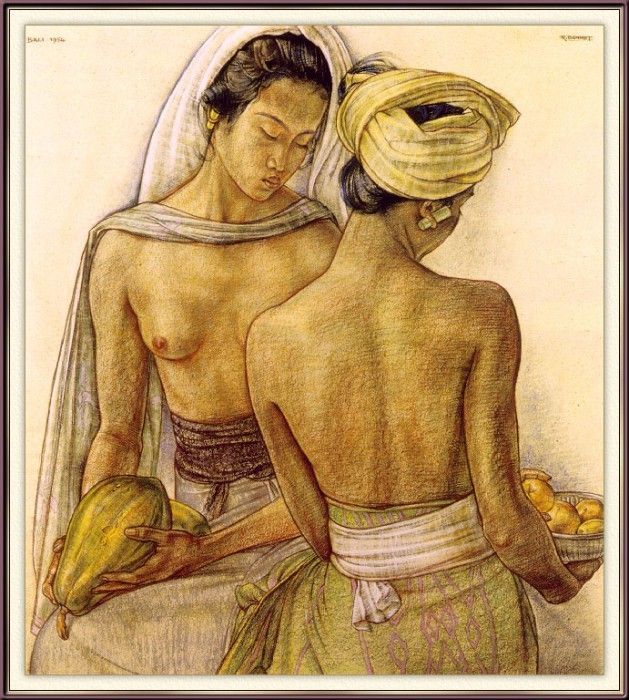 Bonnet Two-Balinese-Women-sj. 