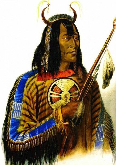 Kb 0018 Noapeh Assiniboin Indian KarlBodmer, 1833 sqs. , 