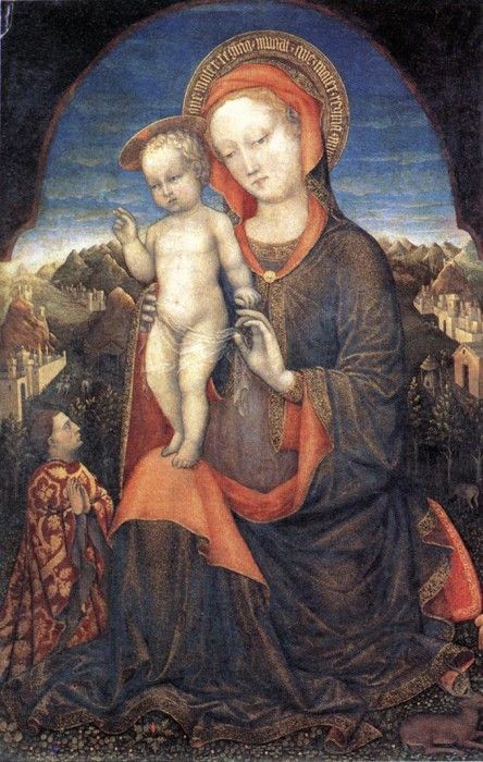 Madonna with child adored EUR. , 