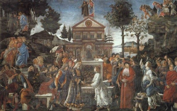 BOTTICELLI, SANDRO - TEMPTATION OF CHRIST, 1480S, FRESCO. , Alessandro
