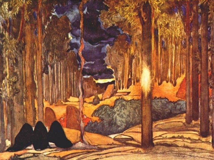 bakst le-martyre-de-saint-sebastien act-iv-set-design 1911. , 