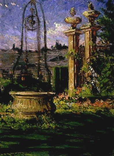 Beckwith James Carroll In the Gardens of the Villa Palmieri. ,  