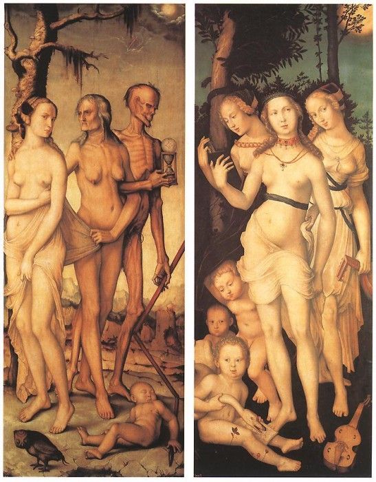 BALDUNG GRIEN Hans Three Ages Of Man And Three Graces.  Grien, 